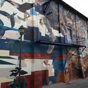 The beautiful mural on the side of the Orpheum Theater in Flagstaff, Az.